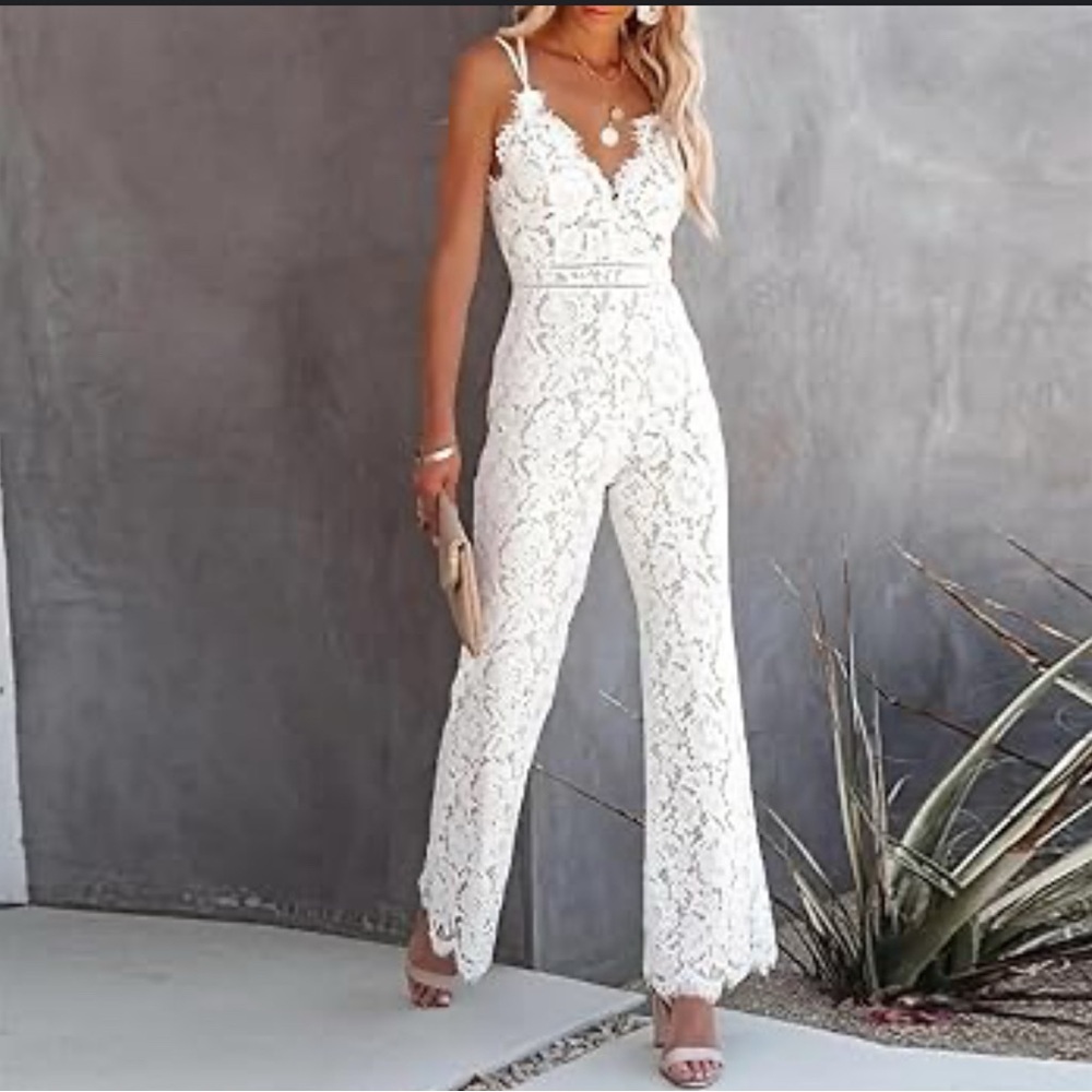 Chic White Lace Jumpsuit